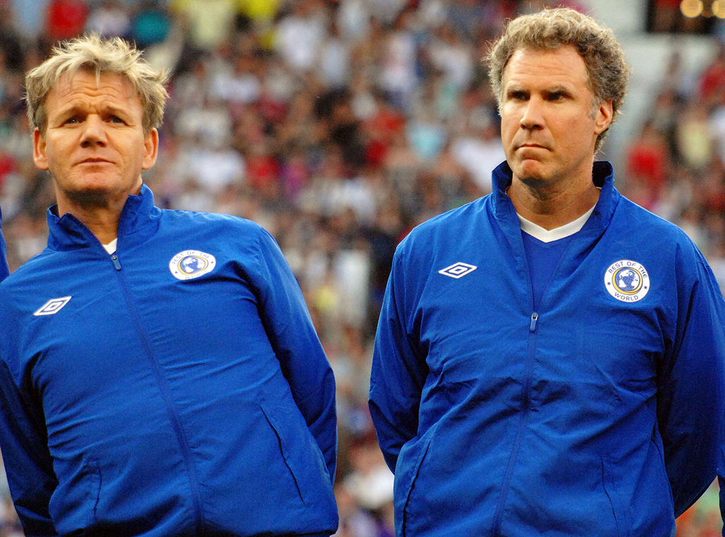 Injury Time Gordon Ramsay And Will Ferrell Hurt In Charity Soccer
